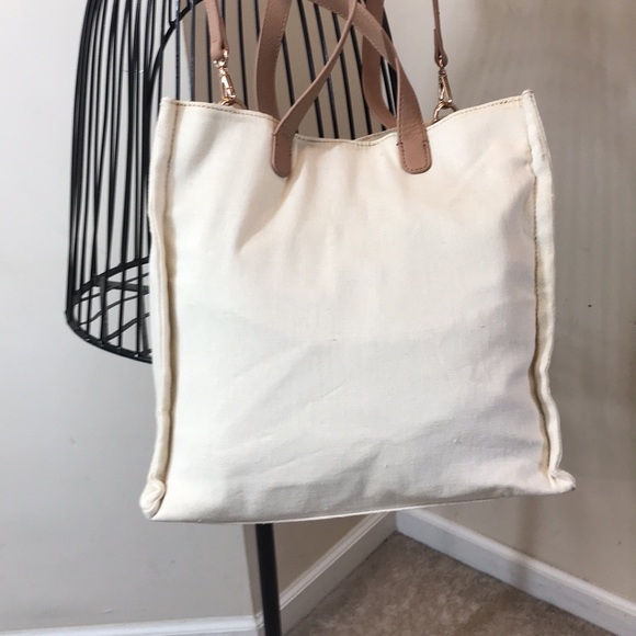 LC Lauren Conrad Shoulder & Crossbody “One Lucky Mama.” Canvas Bag - Picture 3 of 12